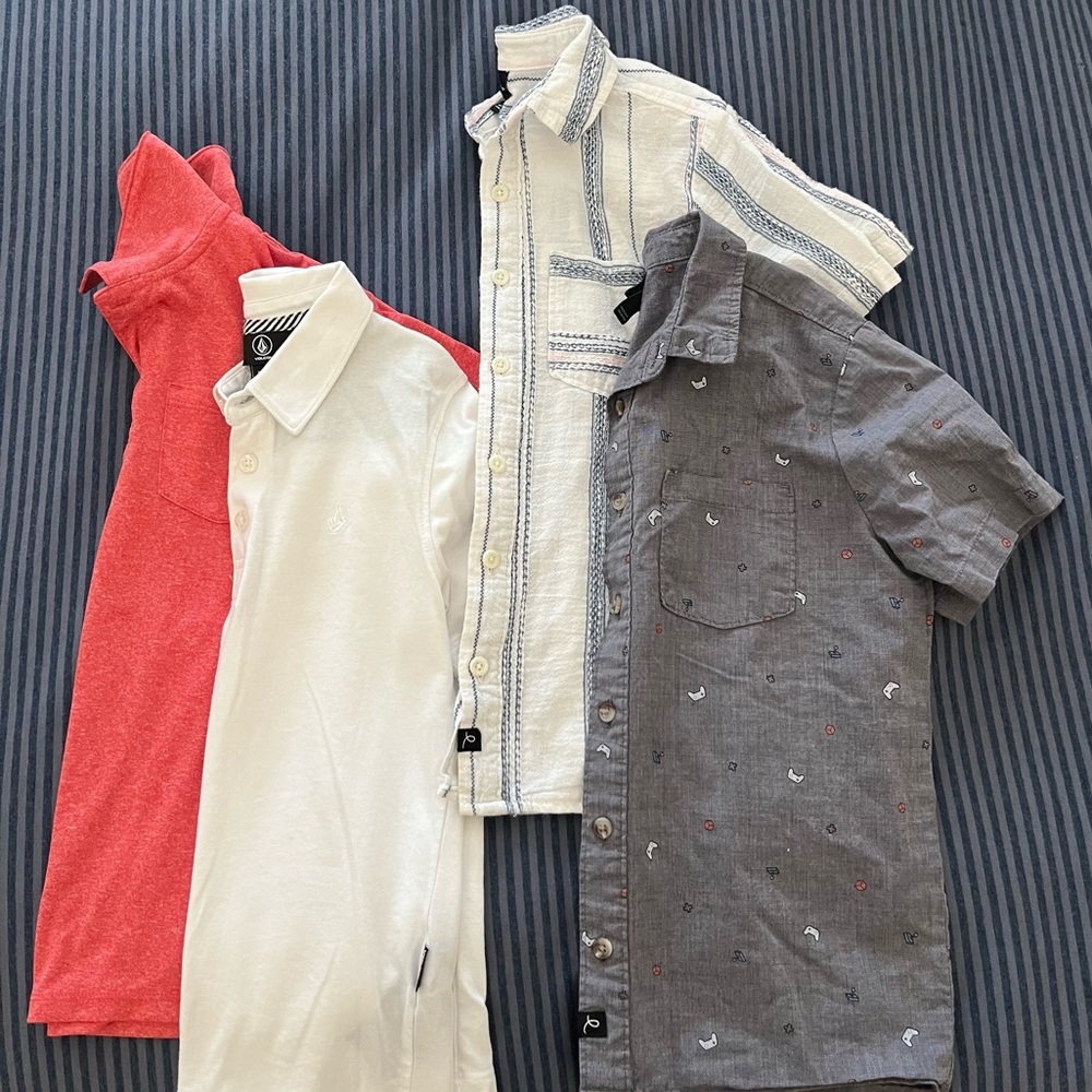 Boys Size 6/7 Short Sleeve Collared Shirts